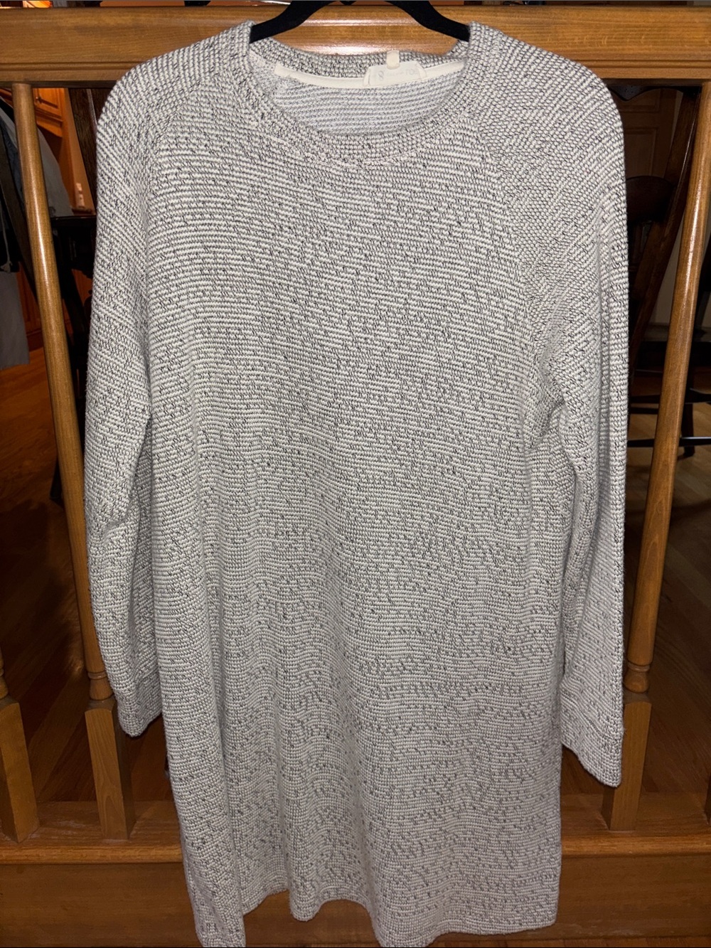 Lou & Grey Heathered Gray Long Sleeve Knit Dress